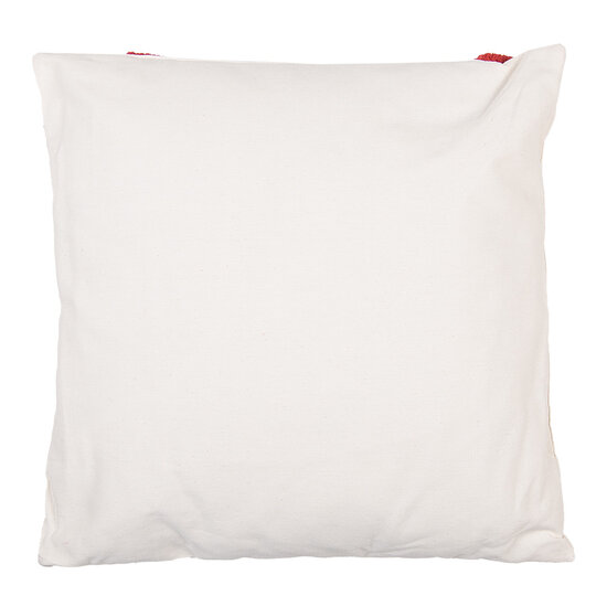 Clayre &amp; Eef   | Kussen gevuld Wit Rood 45x45x4 cm | KG023.135