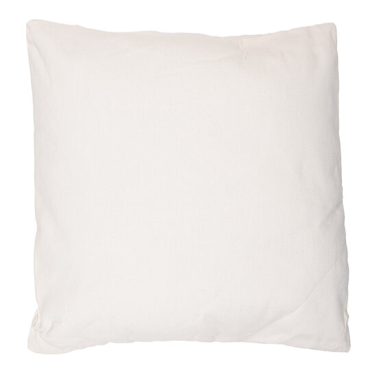 Clayre &amp; Eef   | Kussen gevuld Wit Bruin 45x45x4 cm | KG023.140