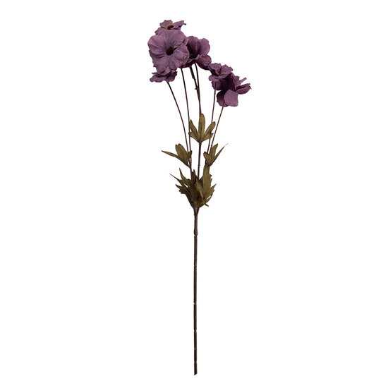 Clayre &amp; Eef   | Decoratie tak met bloemen Paars Groen 6x8x80 cm | 5PL0270PA