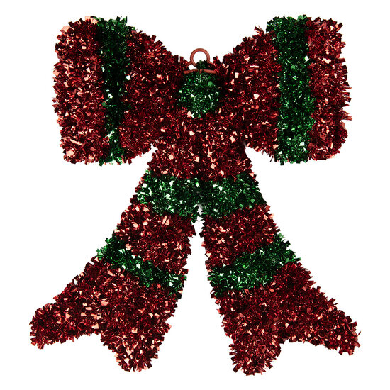 Clayre &amp; Eef   | Decoratie hanger Strik Rood Groen 35x4x42 cm | 66608