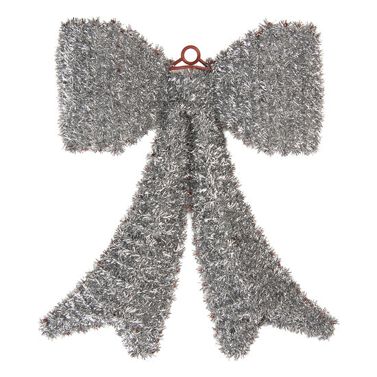 Clayre &amp; Eef   | Decoratie hanger Strik Zilerkleurig Bruin 35x4x42 cm | 66609