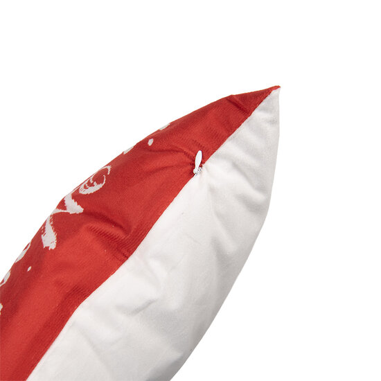 Clayre &amp; Eef   | Kussenhoes Rood Wit 45x45 cm | KT021.463
