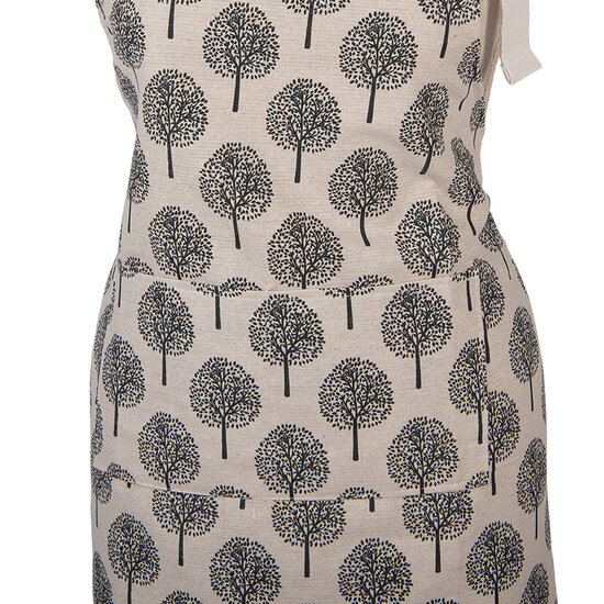 Clayre &amp; Eef   | Keukenschort Beige Grijs 69x68 cm | KT041.050