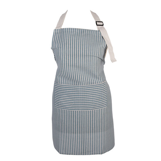 Clayre &amp; Eef   | Keukenschort Blauw Wit 69x68 cm | KT041.058