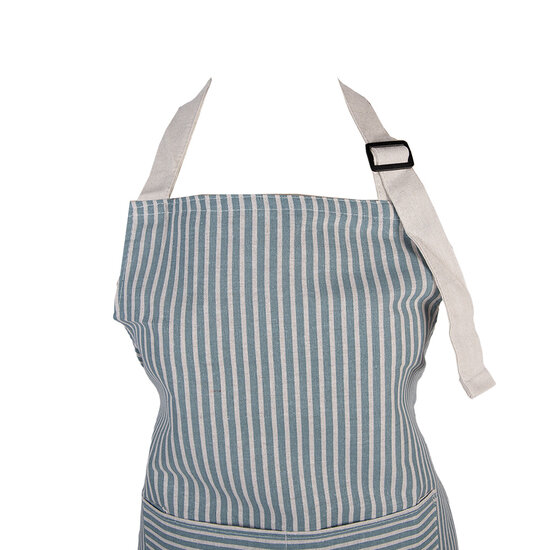 Clayre &amp; Eef   | Keukenschort Blauw Wit 69x68 cm | KT041.058