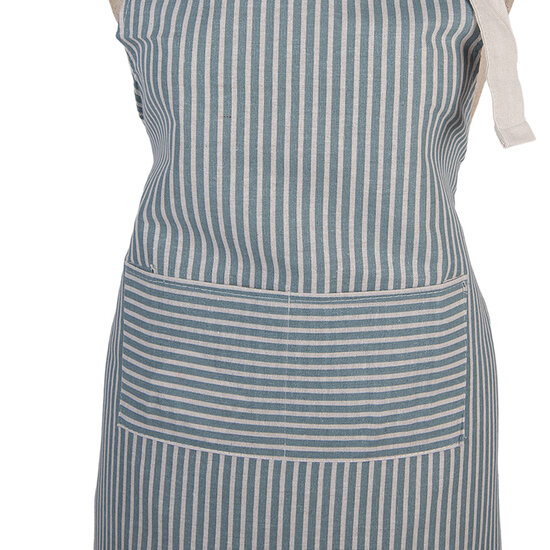 Clayre &amp; Eef   | Keukenschort Blauw Wit 69x68 cm | KT041.058