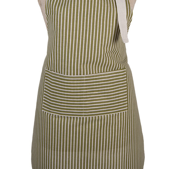 Clayre &amp; Eef   | Keukenschort Groen Wit 69x68 cm | KT041.059