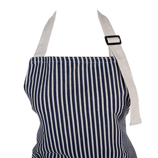 Clayre &amp; Eef   | Keukenschort Blauw Wit 69x68 cm | KT041.063