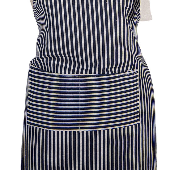 Clayre &amp; Eef   | Keukenschort Blauw Wit 69x68 cm | KT041.063