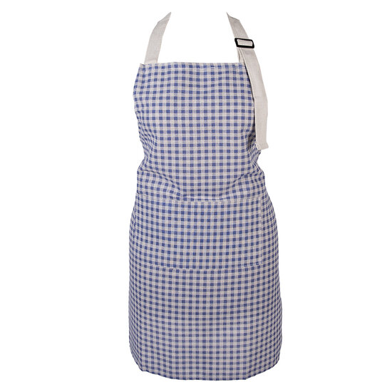 Clayre &amp; Eef   | Keukenschort Blauw Wit 69x68 cm | KT041.064