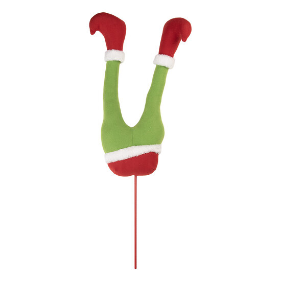 Clayre &amp; Eef   | Decoratie Kerst Elfenbenen Groen Rood 20x10x80 cm | 50911