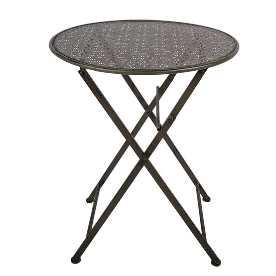 Clayre &amp; Eef   | Bistroset Bistrotafel Bistrostoel 3-delig Groen &oslash; 60x71 / 50x40x93 cm (2) | 5Y1428