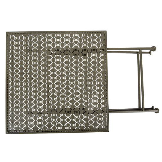 Clayre &amp; Eef   | Bistroset Bistrotafel Bistrostoel 3-delig Groen 60x60x70 / 50x40x93 cm (2) | 5Y1432
