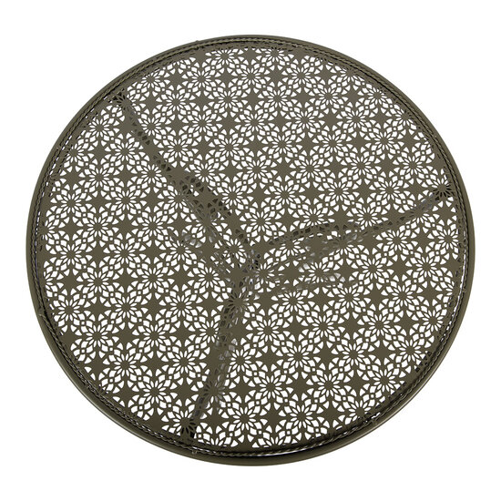 Clayre &amp; Eef   | Bistroset Bistrotafel Bistrostoel 3-delig Groen &oslash; 60x70 / 50x40x93 cm (2) | 5Y1435