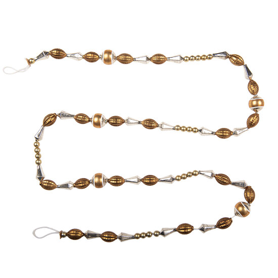 Clayre &amp; Eef   | Decoratie slinger kerst Goudkleurig Zilverkleurig &oslash; 2x180 cm | 66543