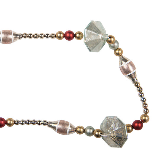 Clayre &amp; Eef   | Decoratie slinger kerst Goudkleurig Blauw &oslash; 2x180 cm | 66547