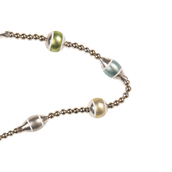 Clayre &amp; Eef   | Decoratie slinger kerst Zilverkleurig Rood &oslash; 2x180 cm | 66550