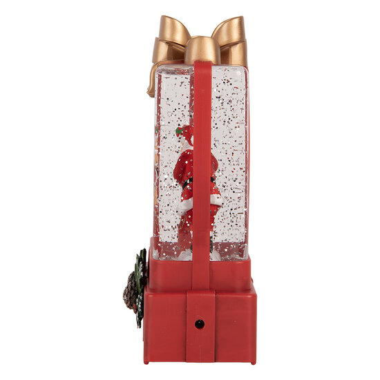 Clayre &amp; Eef   | Sneeuwbol met LED Rood Goudkleurig 10x6x18 cm / 3xAAA | 6PR6171