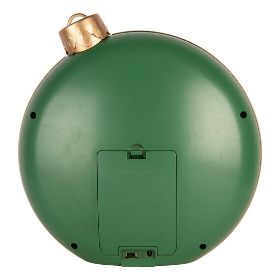Clayre &amp; Eef   | Sneeuwbol met LED Groen Goudkleurig 21x9x21 cm / 3xAA | 6PR6174