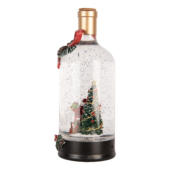 Clayre &amp; Eef   | Sneeuwbol met LED Groen Rood &oslash; 12x30 cm / 3xAA | 6PR6183