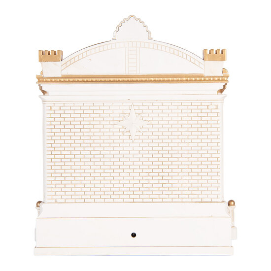 Clayre &amp; Eef   | Muziekdoos met LED Rood Wit 22x11x23 cm / 3xAA | 6PR6185