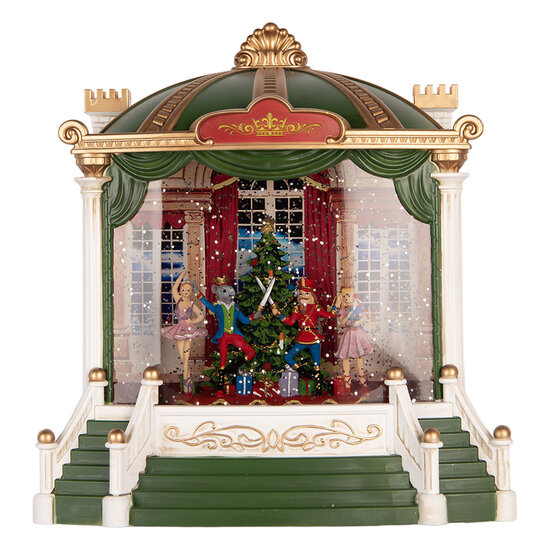 Clayre &amp; Eef   | Muziekdoos met LED Groen Goudkleurig 22x11x23 cm / 3xAA | 6PR6186