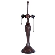 Clayre & Eef | Lampenvoet Tafellamp Tiffany Bruin ø 17x60 cm E27/max 2x40W | 5LL-5795