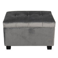 Clayre & Eef | Poef Grijs 50x34x33 cm | 64061SDG