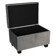 Clayre & Eef | Poef Grijs 50x34x33 cm | 64061SDG