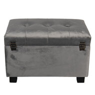 Clayre & Eef | Poef Grijs 50x34x33 cm | 64061SDG