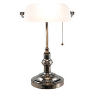 Clayre & Eef | Bureaulamp Bankierslamp Wit 27x23x42 cm E27/max 1x60W | 5LL-5100W