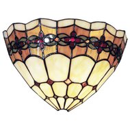 Clayre & Eef | Wandlamp Tiffany Beige 30x14x20 cm E14/max 1x40W | 5LL-9884