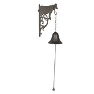 Clayre & Eef | Ouderwetse Deurbel Gietijzer Koe Bruin 10x19x25 cm | 6Y3000