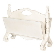 Clayre & Eef | Tijdschriftenhouder Wit 55x25x44 cm | 5H0405