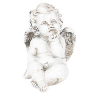 Decoratie engel 9*7*12 cm Grijs | 6PR2705 | Clayre &amp; Eef