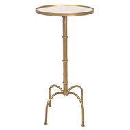 Clayre & Eef | Bijzettafel Goudkleurig ø 40x81 cm | 5Y0625