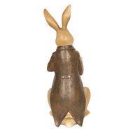 Clayre & Eef | Decoratie Beeld Konijn Beige, Bruin 15x13x40 cm | 6PR2600