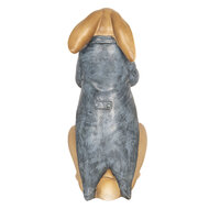 Clayre & Eef | Decoratie Beeld Konijn Bruin, Blauw 16x13x32 cm | 6PR2601