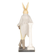 Clayre & Eef | Decoratie Beeld Konijn Meerkleurig 17x9x46 cm | 6PR2602