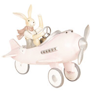 Clayre & Eef | Decoratie Beeld Konijn Roze 25x17x18 cm | 6PR2634