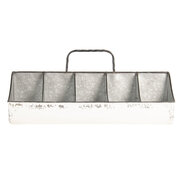 Clayre & Eef | Vakkenbak 10 vakken Wit 50x26x23 cm | 6Y3562