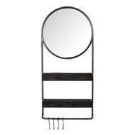 Spiegel met schap 38*12*89 cm Zwart | 52S194 | Clayre & Eef