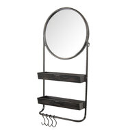 Spiegel met schap 38*12*89 cm Zwart | 52S194 | Clayre & Eef 1