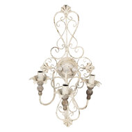 Wandlamp 33*24*70 cm E14/max 3*60W Wit | 5LMP331 | Clayre & Eef 1