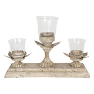 Kandelaar 36*12*25 cm Grijs | 6Y3982 | Clayre & Eef