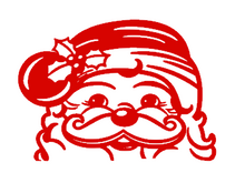 Gluur kerstman raamsticker 30 x 25 cm | Rosami Decoratiestickers