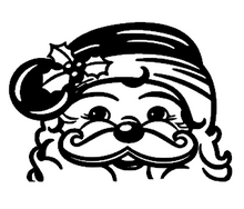 Gluur kerstman raamsticker 30 x 25 cm | Rosami Decoratiestickers