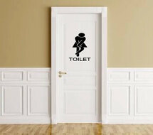 Toiletsticker voor heren & dames man vrouw hoge nood | Rosami Decoratiestickers 1