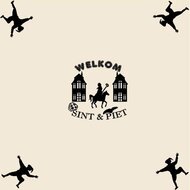 Tafelkleed katoen welkom Sint &amp; Piet 100 x 100 | Rosami Decoratiestickers 2