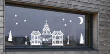 Stickerset 15 delig Herbruikbaar huisjes - kerstboom - lantaarnpaal - waslijn Kerstman | Rosami Decoratiestickers 2